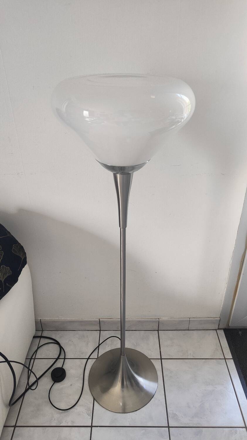 Pair of Italian floor lamps 1980 Murano glass