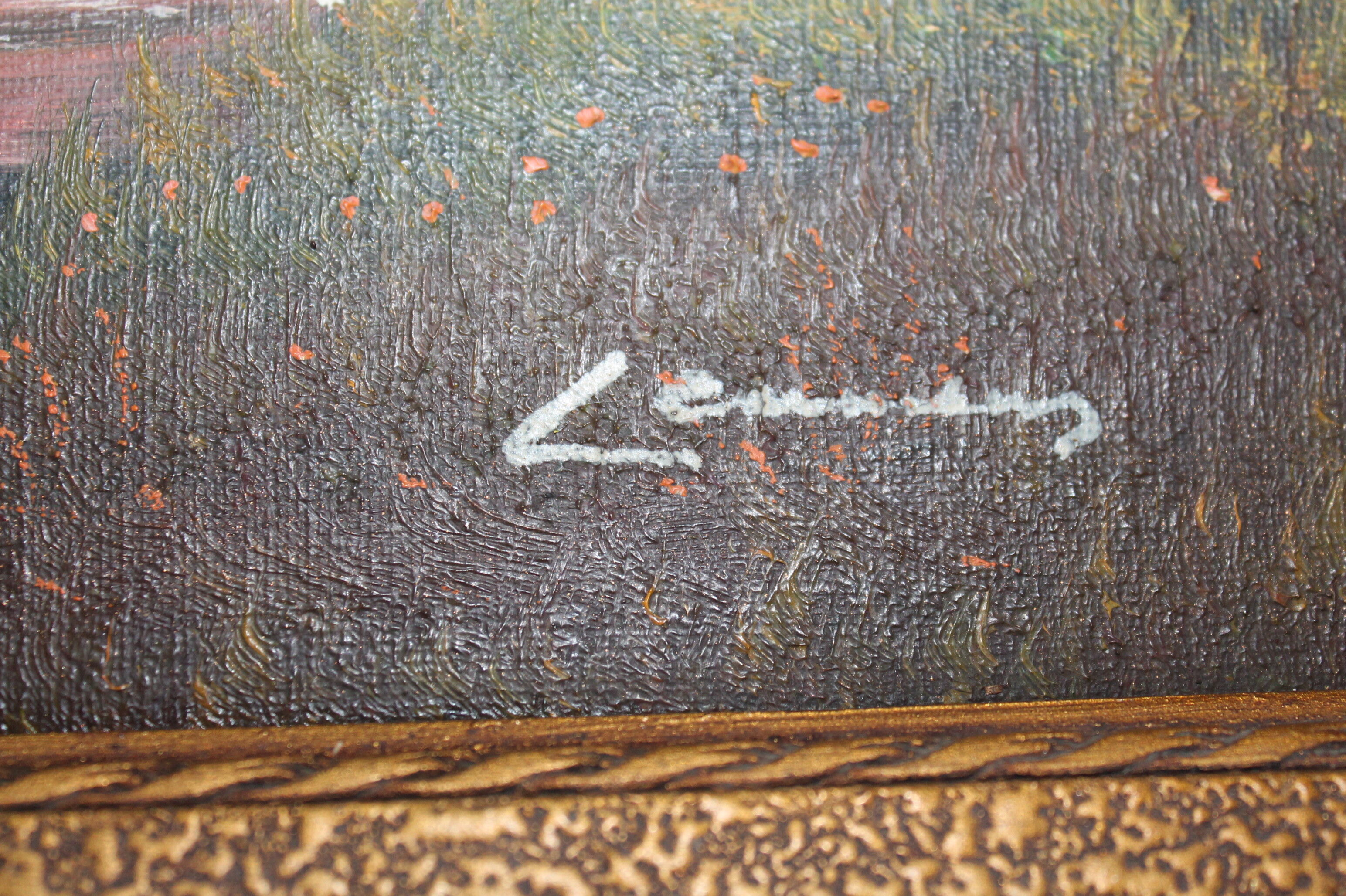 Oil painting on canvas signed