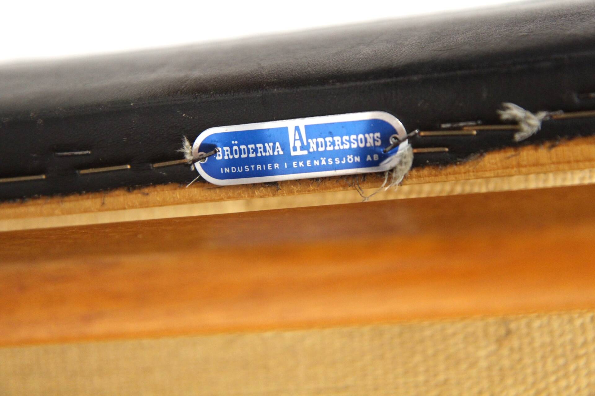 Scandinavian leather armchair, Bröderna Andersson, Sweden, 1960