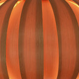 Pine veneer pendant light, Sweden 1970