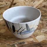 Lot 3 old caches pot milet sevres ceramic decoration reeds vintage