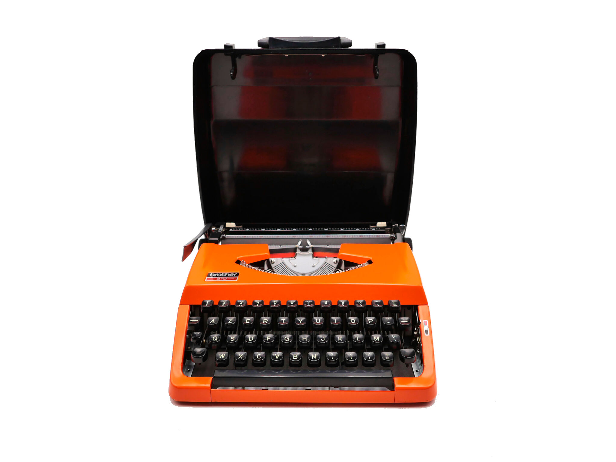 Revised orange brother 210 typewriter with new ribbon