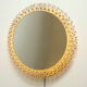 Illuminated flower mirror by Emil Steynar for Rupert Nikoll, Austria 1960s, 68cm.