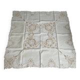 Old openwork embroidered tablecloth + napkins