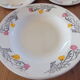 4 hollow plates and 4 old flat plates with floral decoration