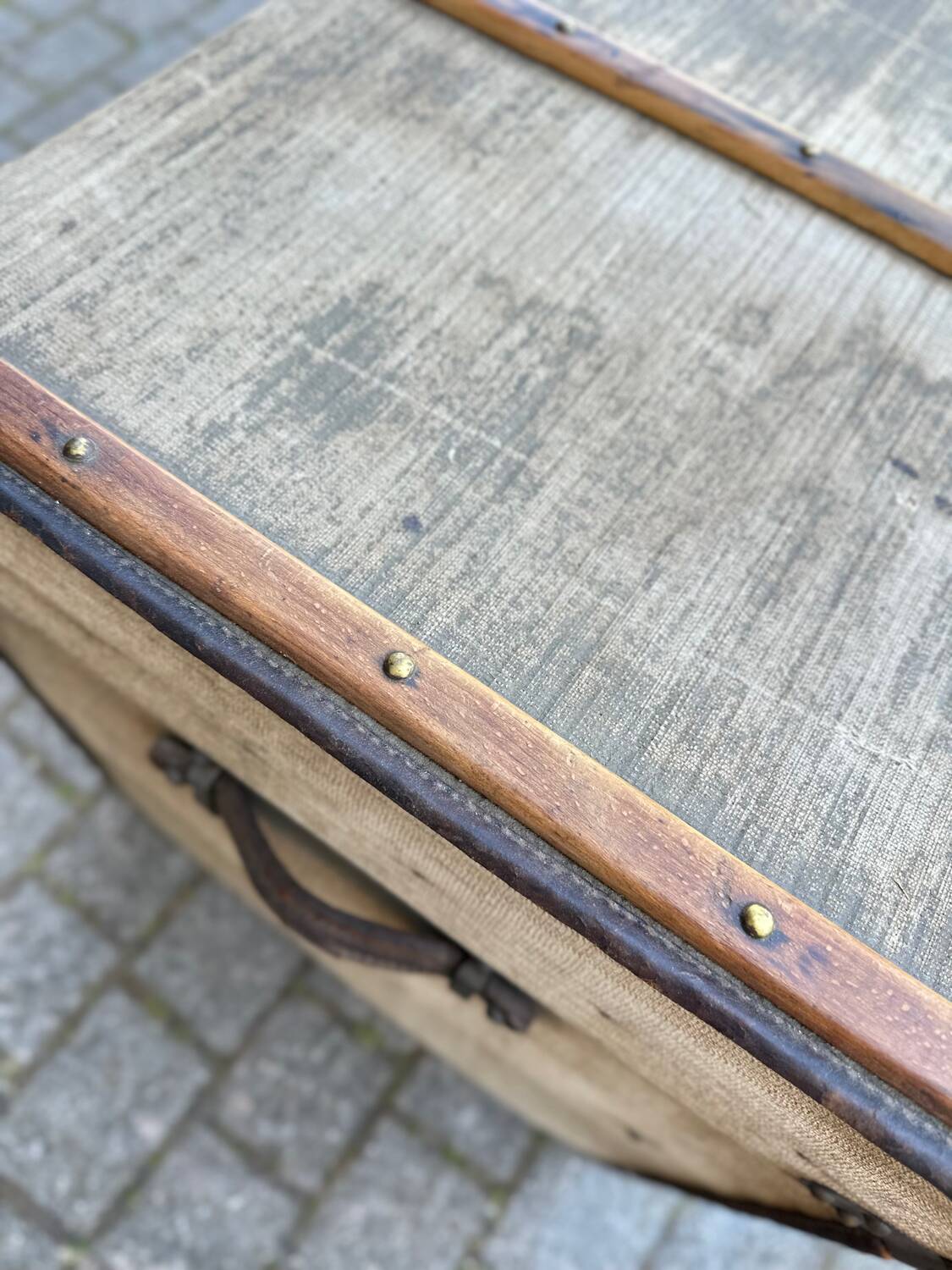 Antique travel trunk