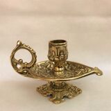 Golden brass candle holder Napoleon III style