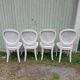 4 chaises anciennes bois et cannage