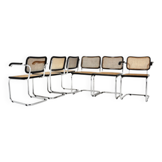 Ensemble de 6 Chaises de salle à manger Style B32 par Marcel Breuer