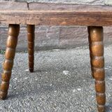 Rustic oak tabouret