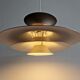 Brown 'Radius I' pendant lamp by Erik Balslev for Fog & Mørup, Denmark 1970's