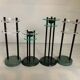Four postmodernist green marble candlesticks