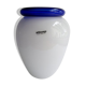 Murano glass vase Carlo Nason Mazzega handle higher cobalt