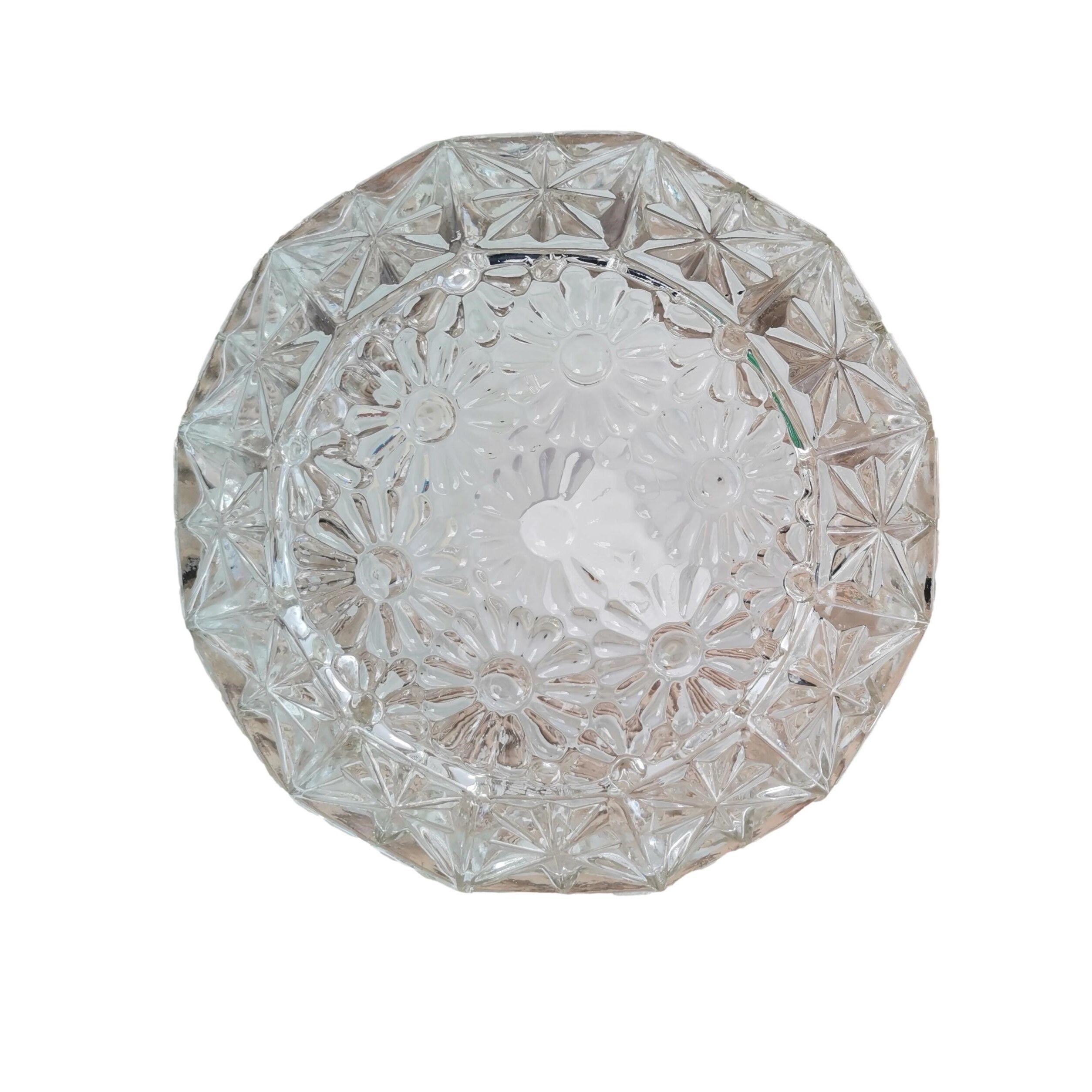 Vintage clear glass flush mount lamp