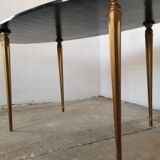 Oval coffee table in black opaline