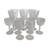 Lot of 12 crystal glasses
