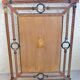 Metal mirror, wrought iron imitation leather straps and horse harness