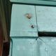 Antique patinated two-door cabinet