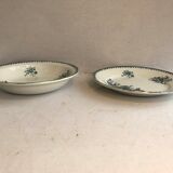 Pair ancient dishes Terre de fer