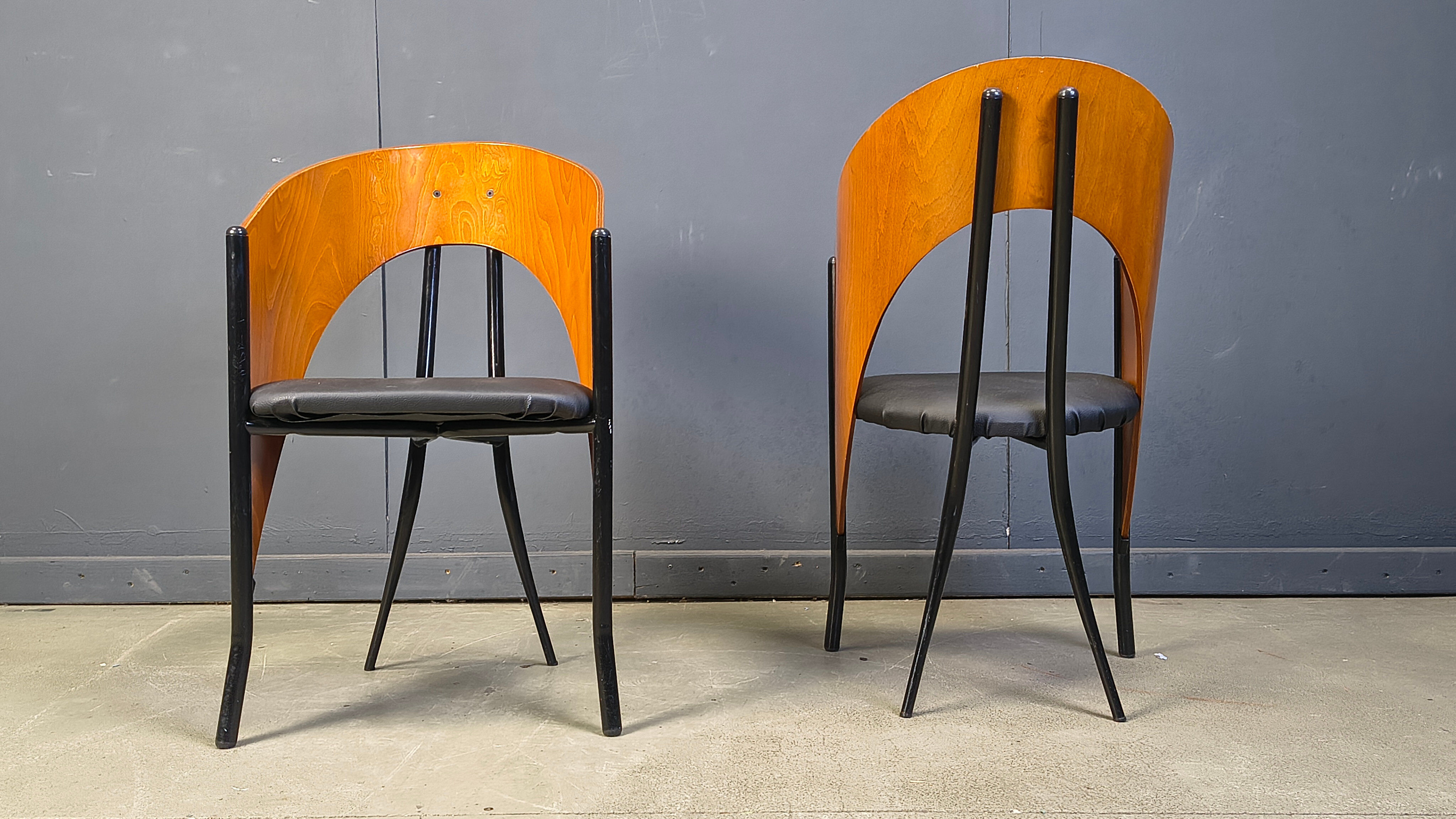 Postmodern Spanish dining chairs, 1980s - set of 4