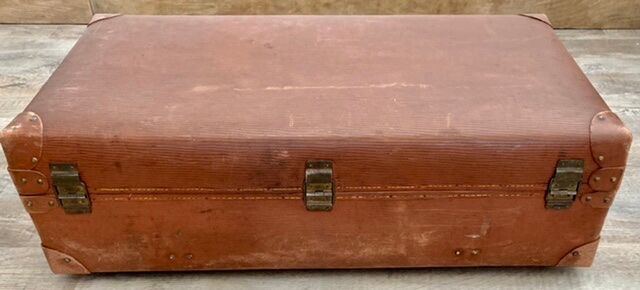 Old brown suitcase