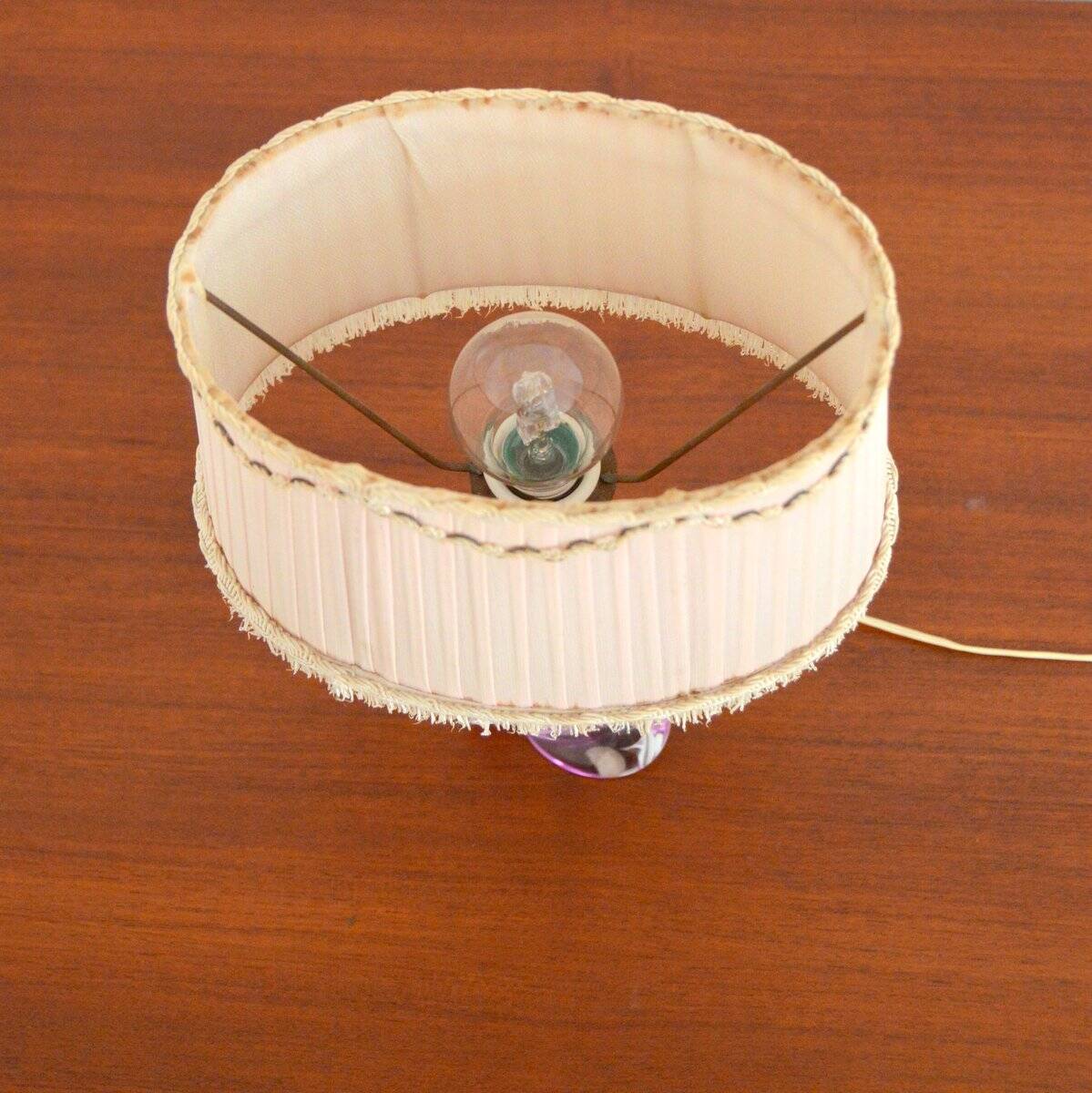 Vintage 1960s Val St-Lambert Belgium Crystal Table Lamp