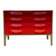 Raymond Loewy red orange chest of drawers