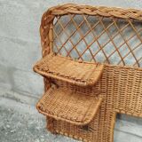 Vintage 50s rattan headboard