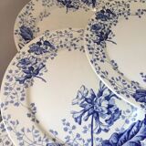 Assiette terre de fer Creil et Montereau décor primevère XIX