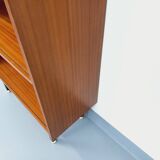 Vintage teak-style wooden bookcase from the 60s