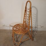 Rattan high chair, bamboo