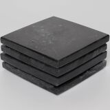 Madeji – Black Square Natural Marble Coasters - set of 4