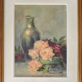 "Roses and vase" watercolor