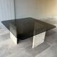 Vintage marble and smoked glass coffee table 70's