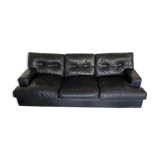 Sofa 3 places Genuine black leather brand ERTON