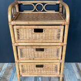 Vintage rattan chiffonier