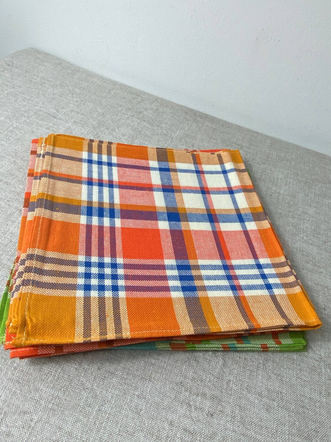 Serviettes de tables pur coton neuves vintage