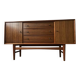Mid-Century teak enfilade in brown by Russell of Broadway, 1950s, sleek design.