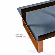 Table d'appoint, table basse carrée en teck et verre Frank Lowen pour Tessa T4, années 1970