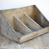 Wooden storage bin, vintage storage furniture, tool storage