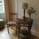Side round table in rattan