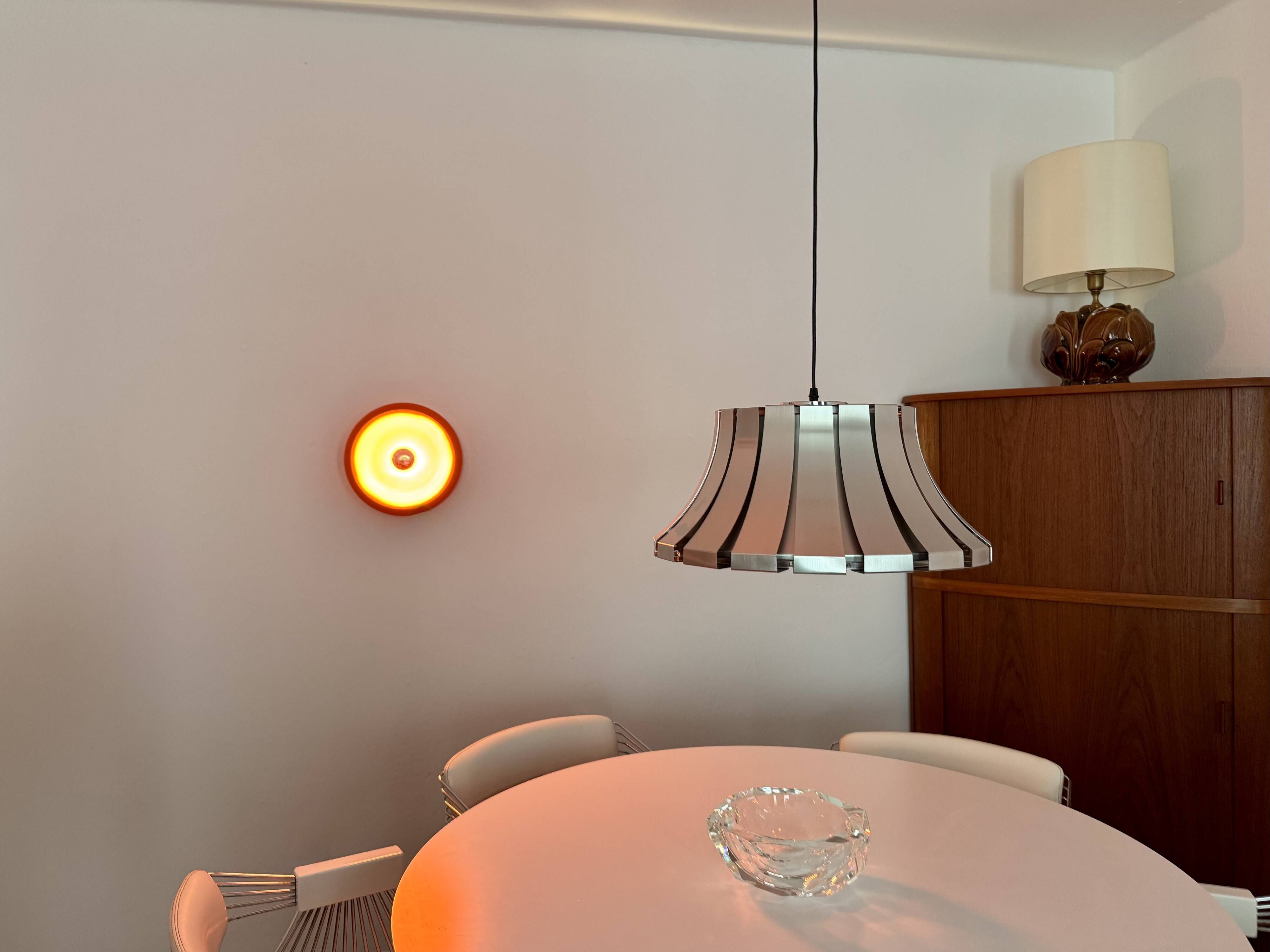 Set of 3 1970s XL Ufo Wall or Ceiling Lamps from Staff