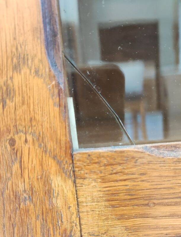 Antique glass cabinet