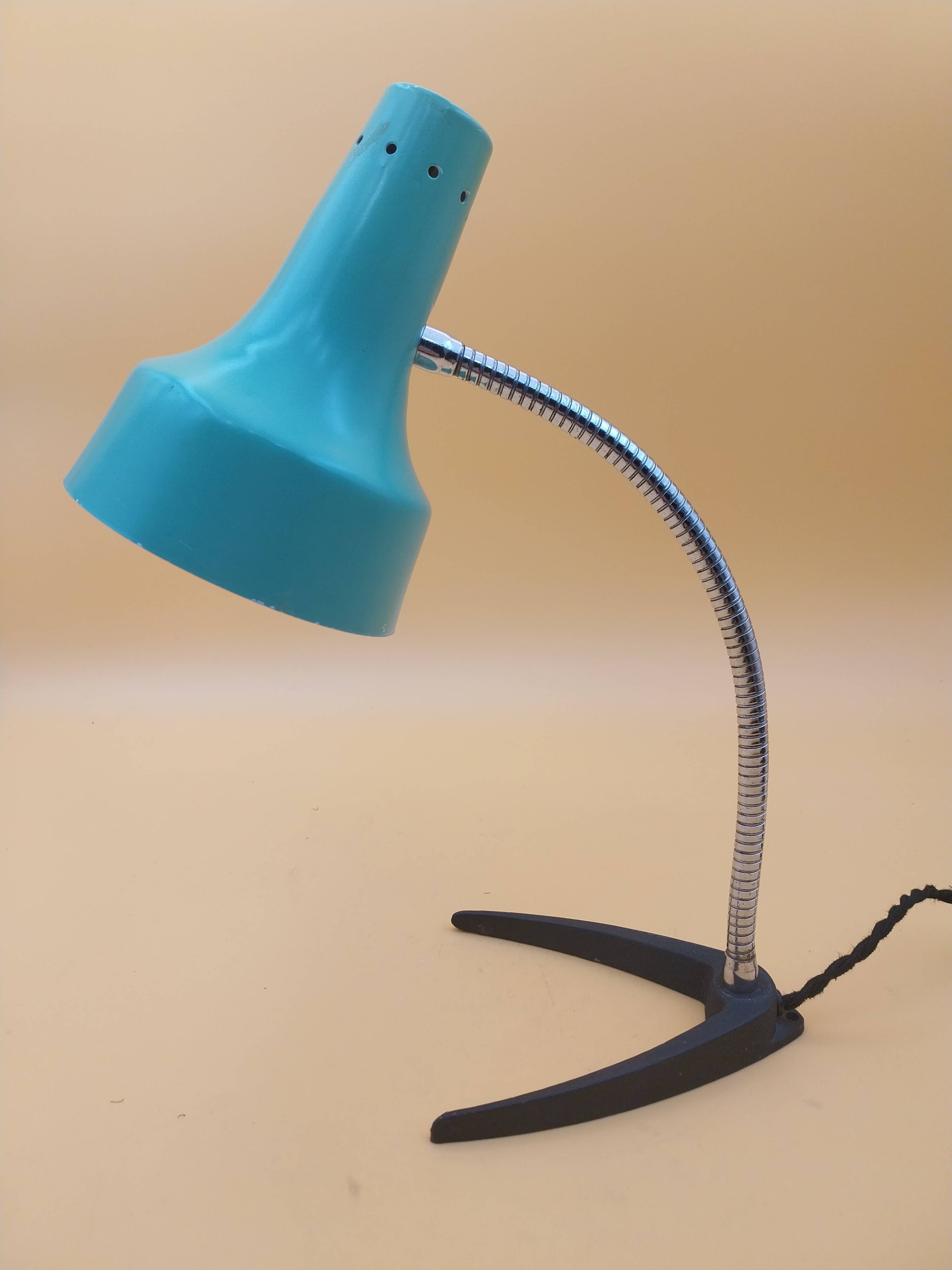 Lampe cocotte verte métal année 50