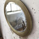 Napoleon oval mirror with 19th century cane