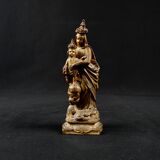 Statuette of the Virgin and Child Our Lady of Victories in 19th century spelter