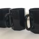 Tasses nid d’abeille en opaline noire