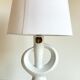 Vintage design enamelled ceramic lamp