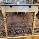 Walnut kitchen table with drawers