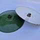 Lot de 2 lampes atelier tôle émaillée verte